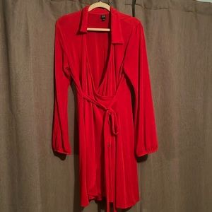Red wrap dress, very flowy & soft! New without tags. Wild Fable brand, size XXL
